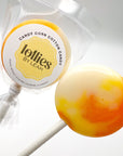 Candy Corn Cotton Candy Lollipop