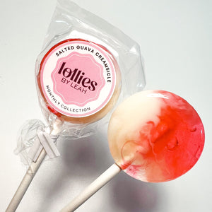 Salted Guava Creamsicle Lollipops