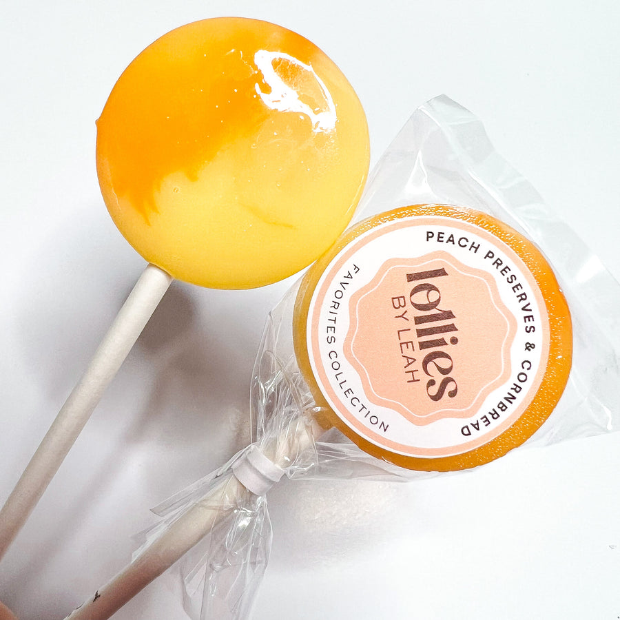 Peach Preserves & Cornbread Lollipop