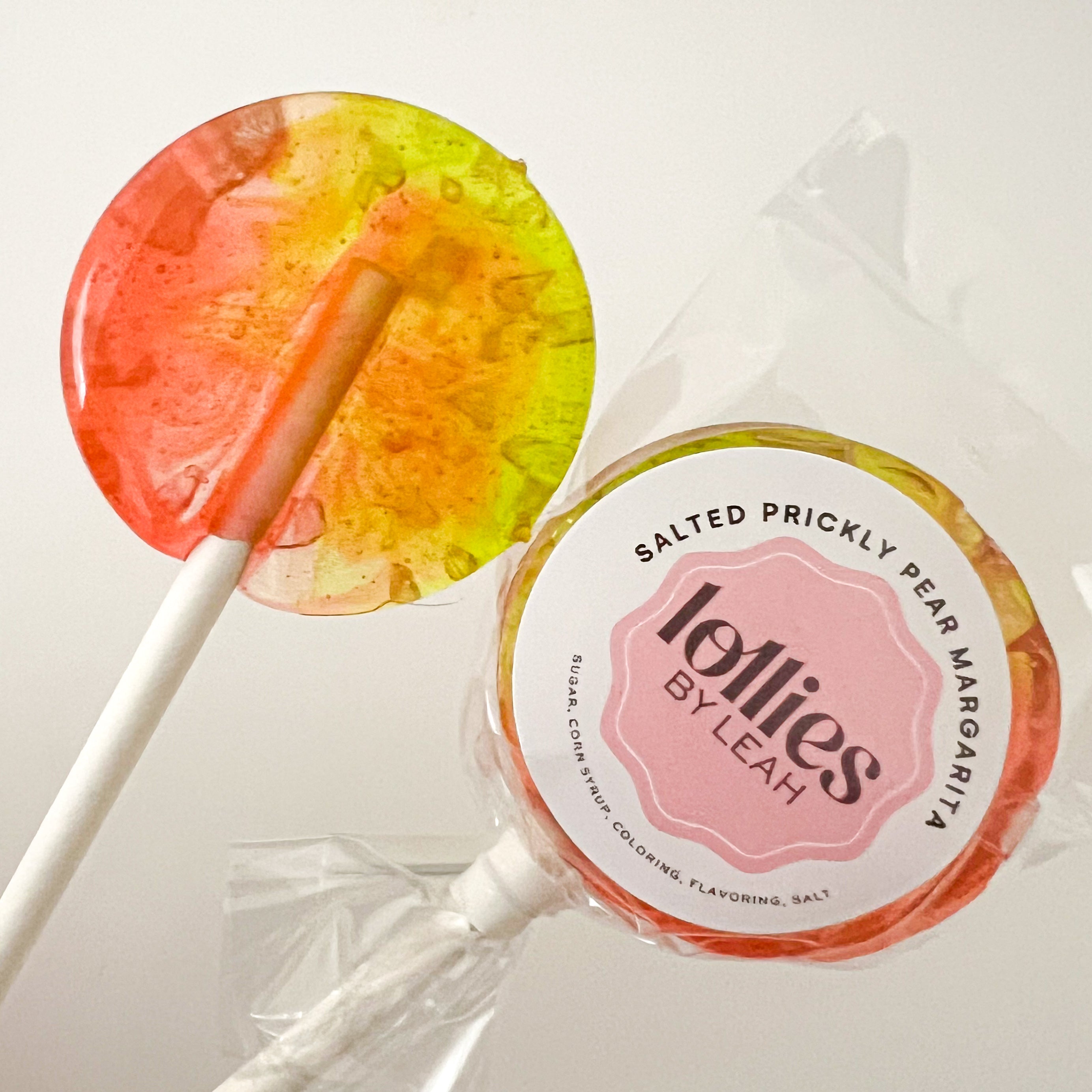 Salted Prickly Pear Margarita Lollipop