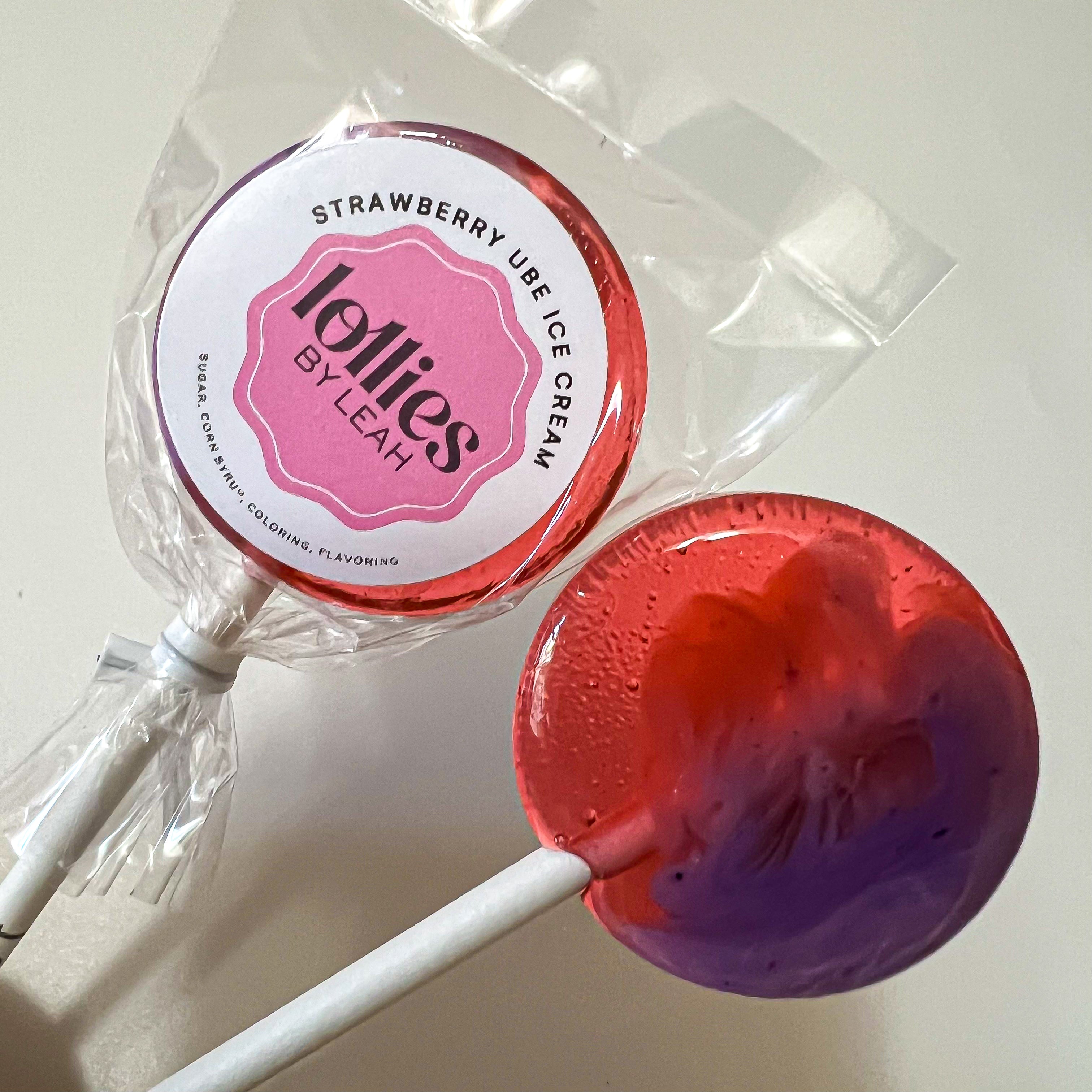 Strawberry Ube Ice Cream Lollipop