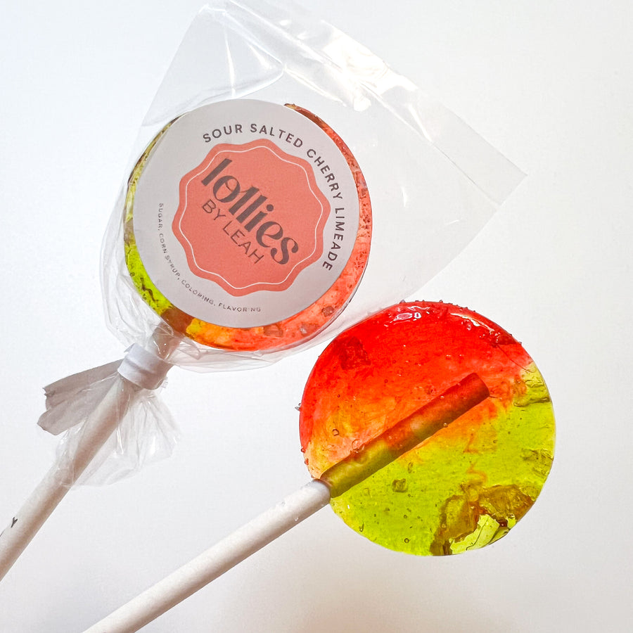 Salted Sour Cherry Limeade Lolly