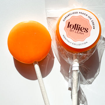 Caramelized Peach Ice Cream Lollipop