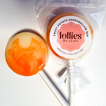 Sweet Potato Marshmallow Pie Lollipops