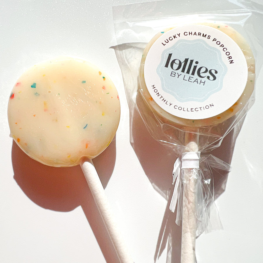 Salted Lucky Charms Popcorn Lollipop