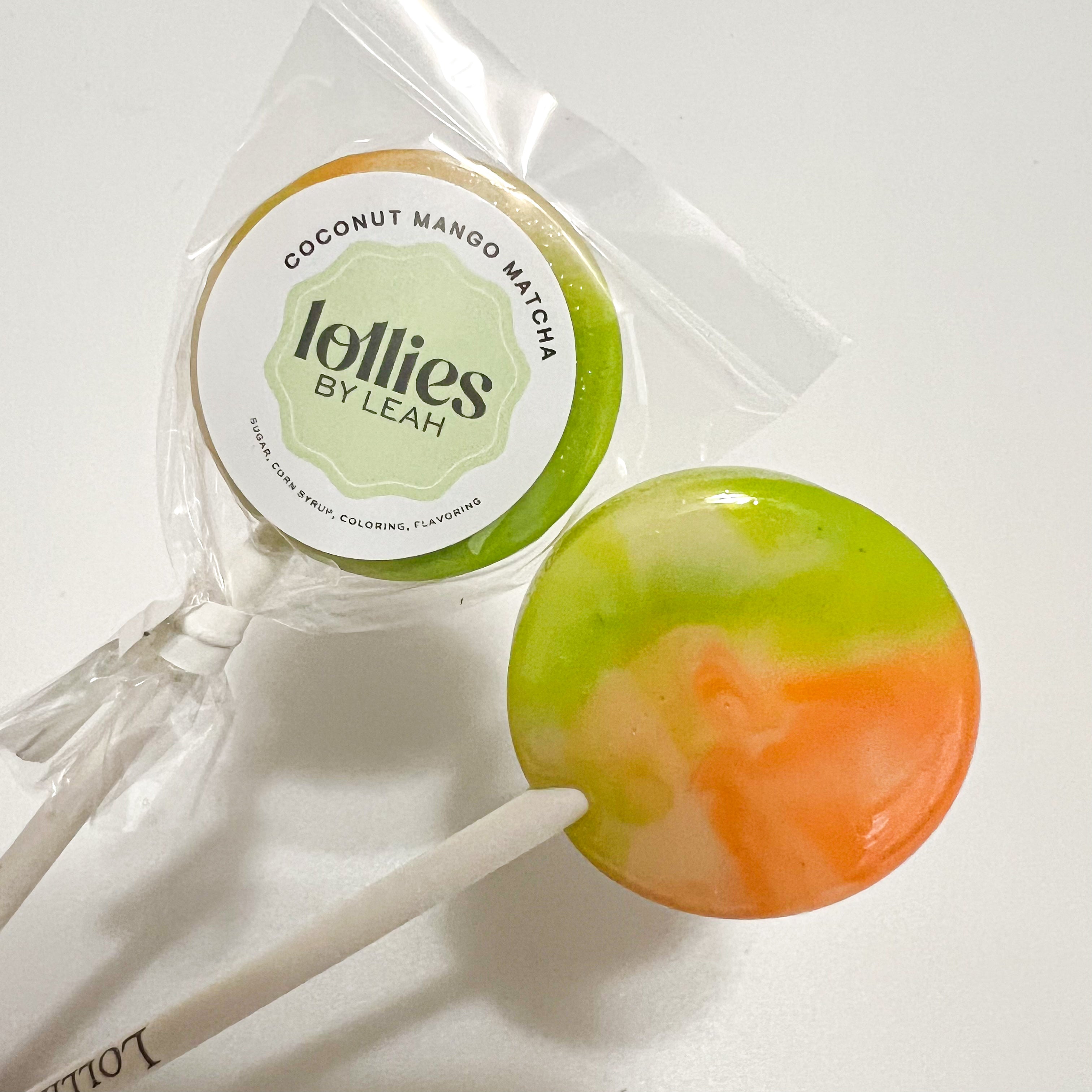 Coconut Mango Matcha Lollipop