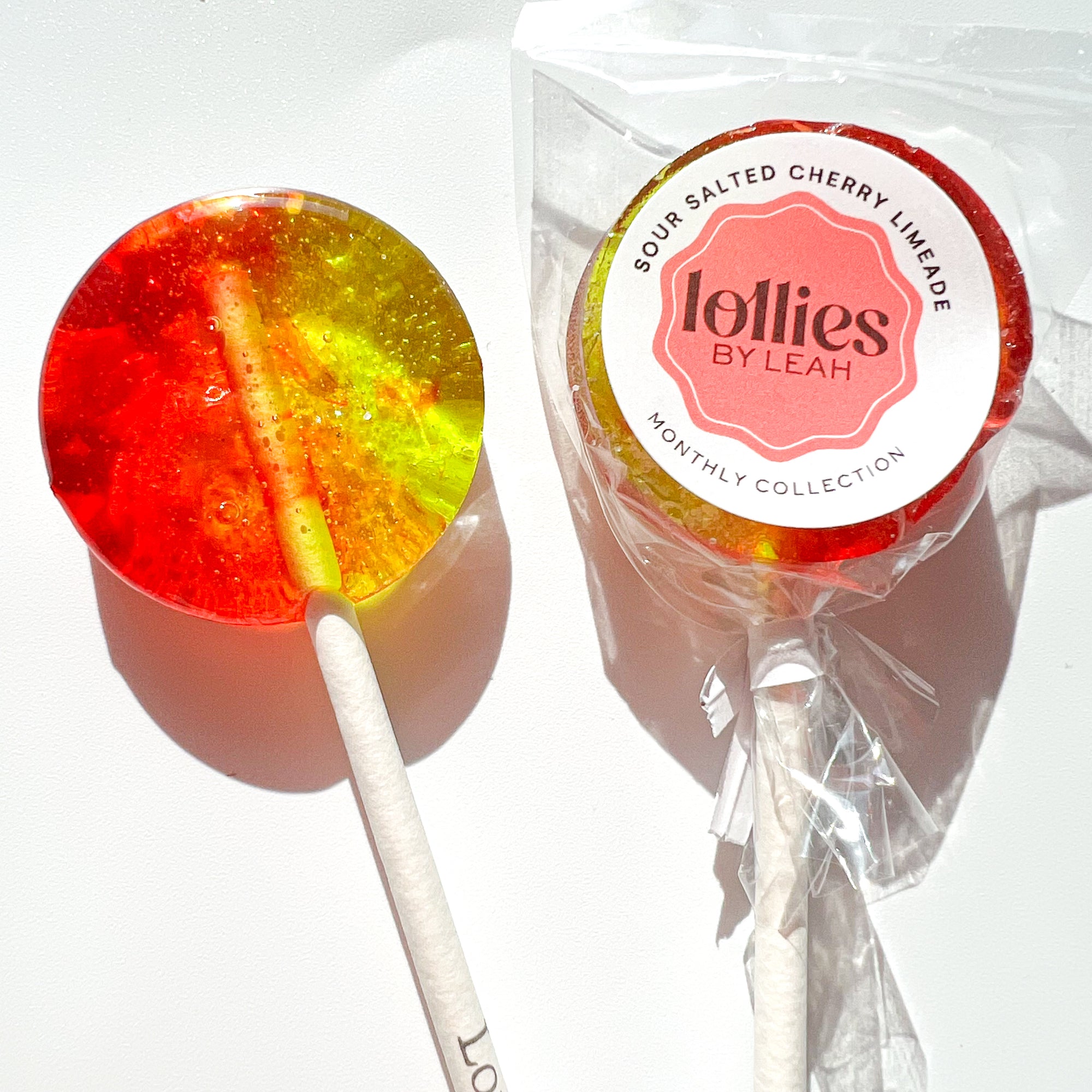 Salted Sour Cherry Limeade Lolly