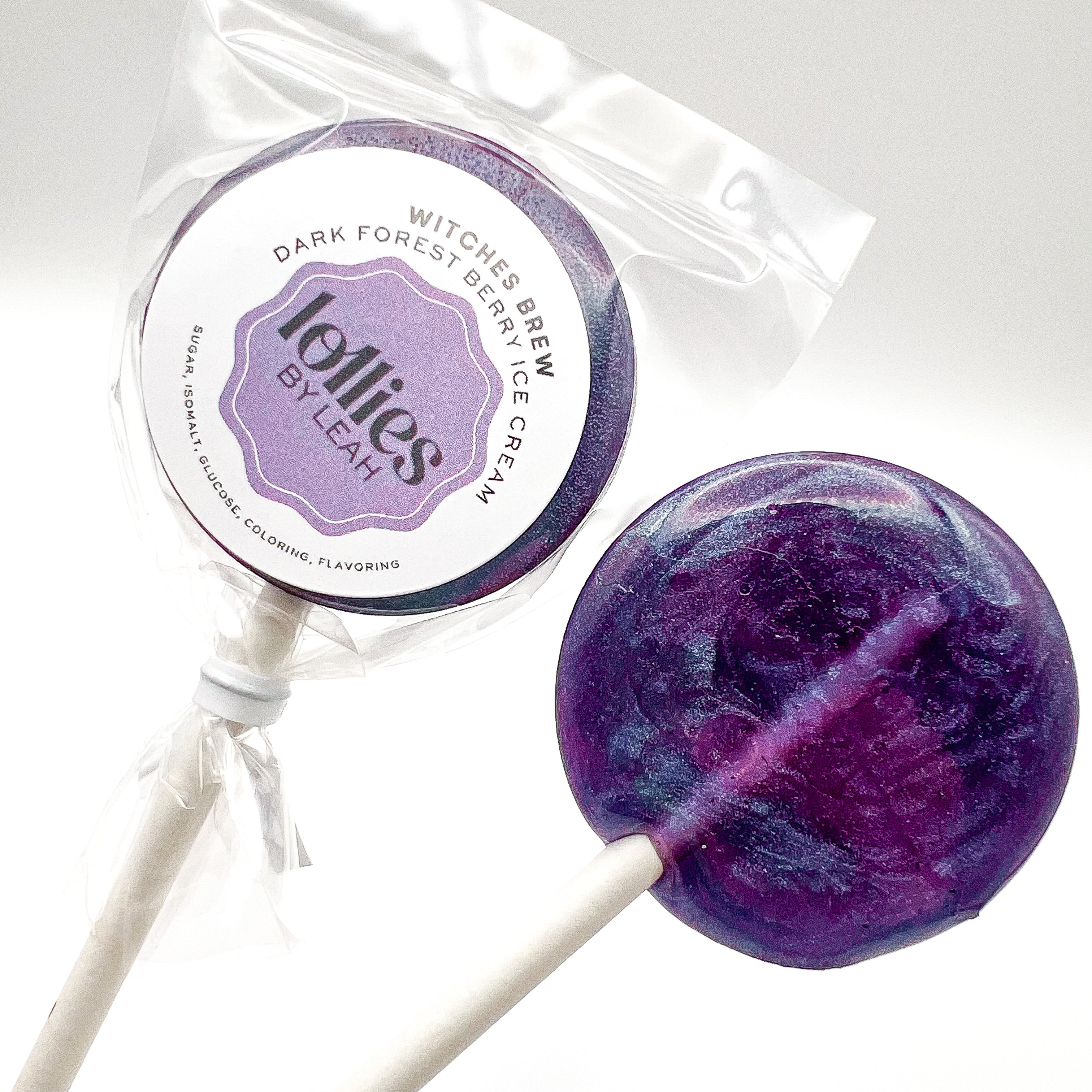 Witch’s Brew Lollipop (Dark Forest Berry Ice Cream Punch)