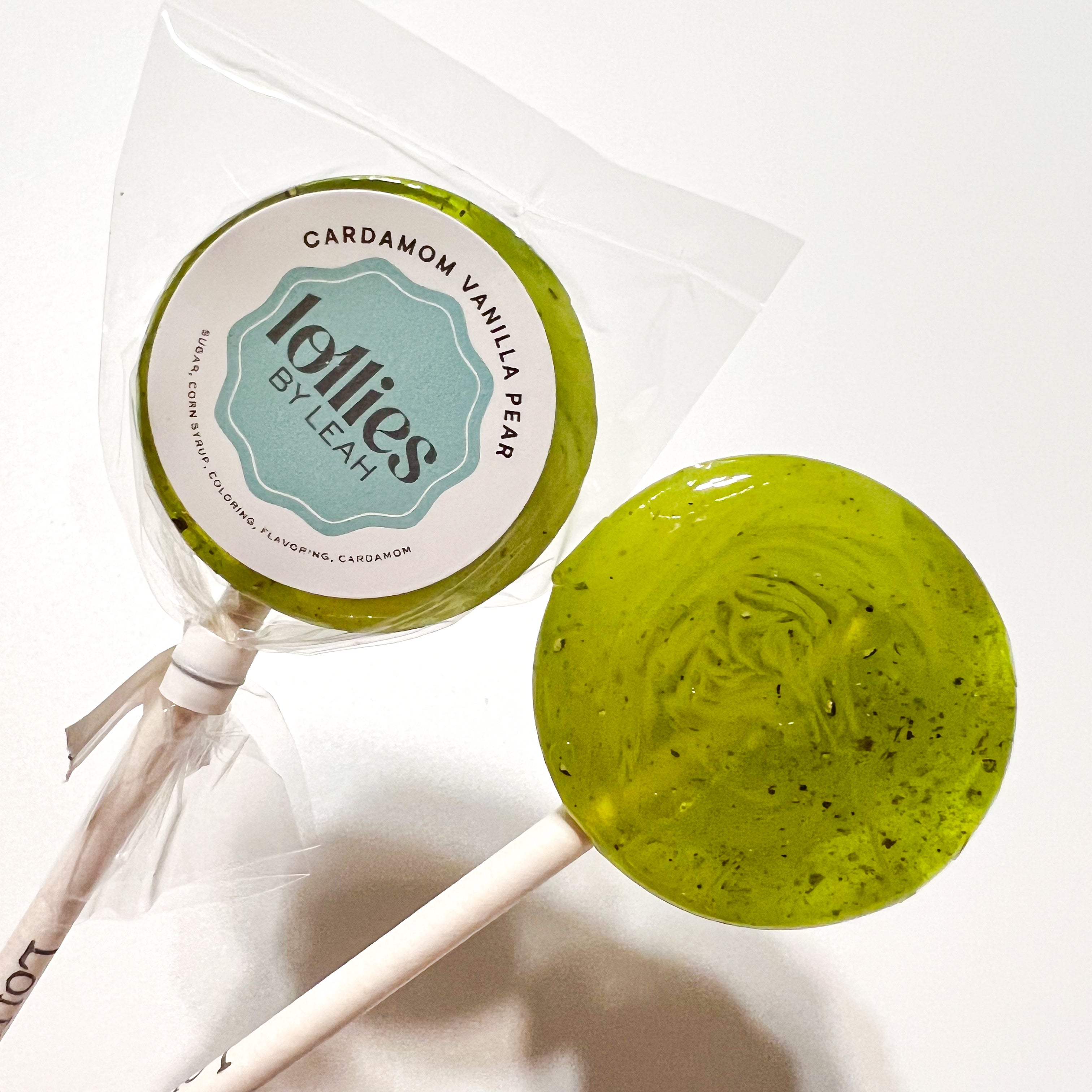 Cardamom Vanilla Pear Lollipop