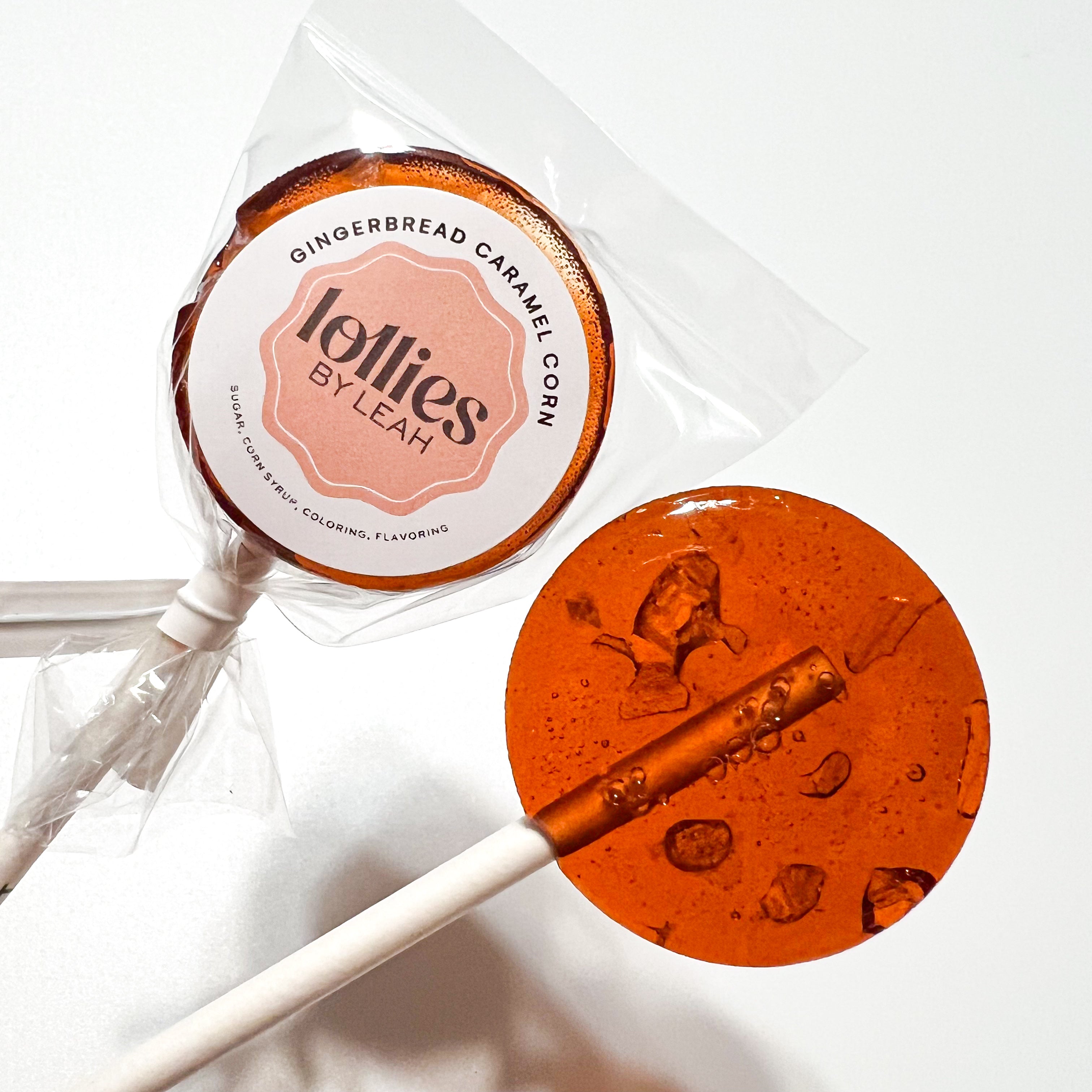 Gingerbread Caramel Corn Lollipop