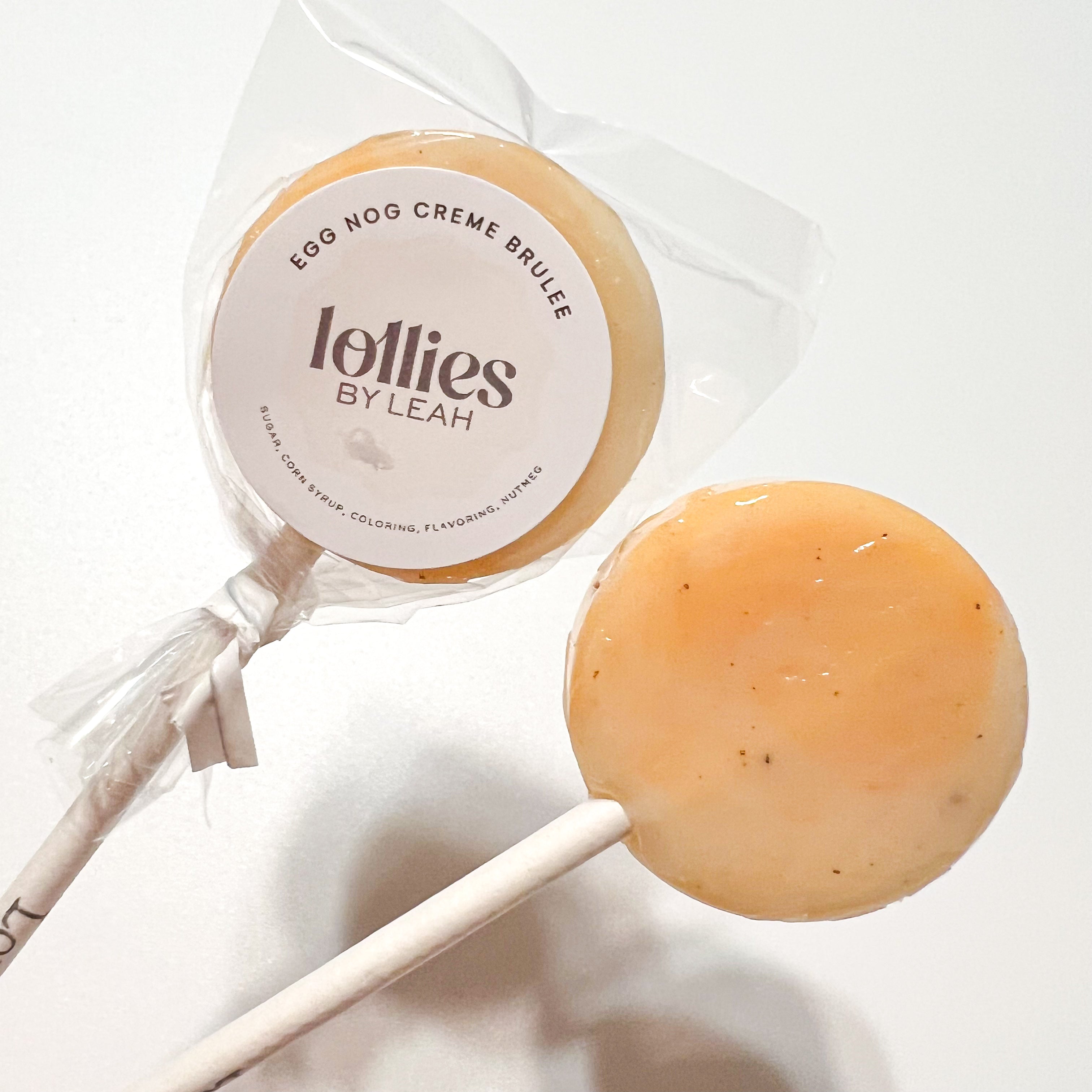 Eggnog Crème Brûlée Lollipop