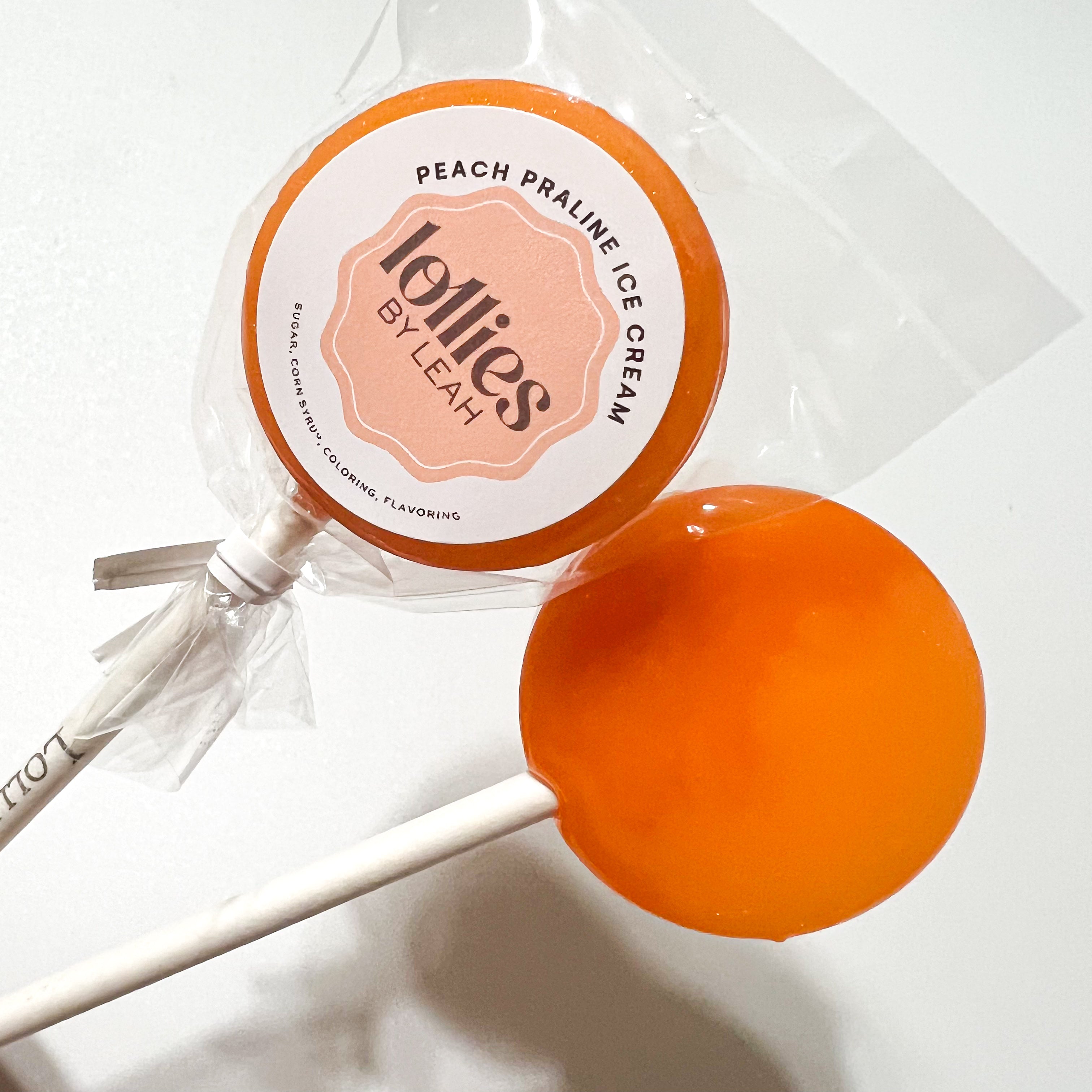 Peach Praline Ice Cream Lollipop