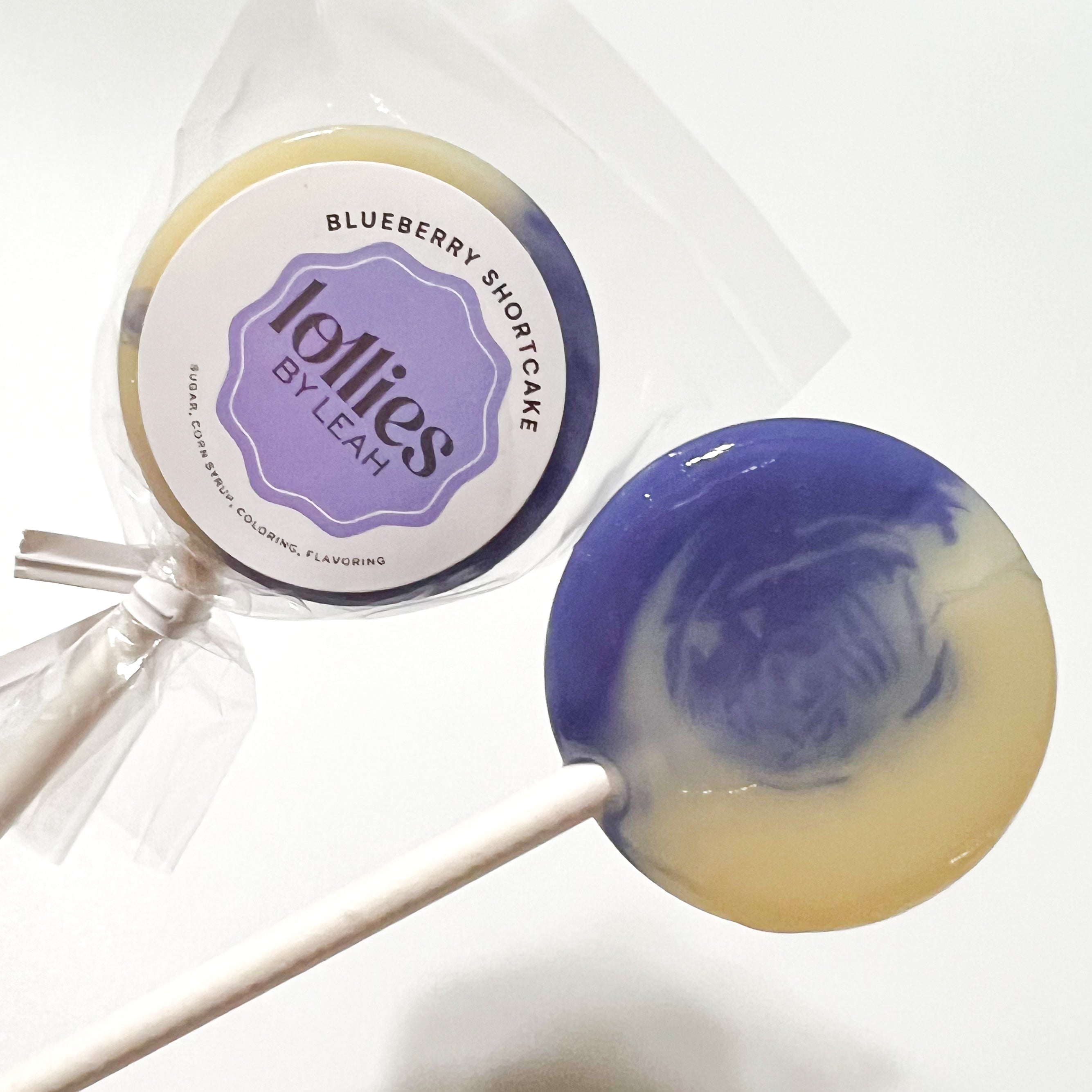 Blueberry Shortcake Lollipop (Fresh Blueberry + Shortcake + Whipped Cream)