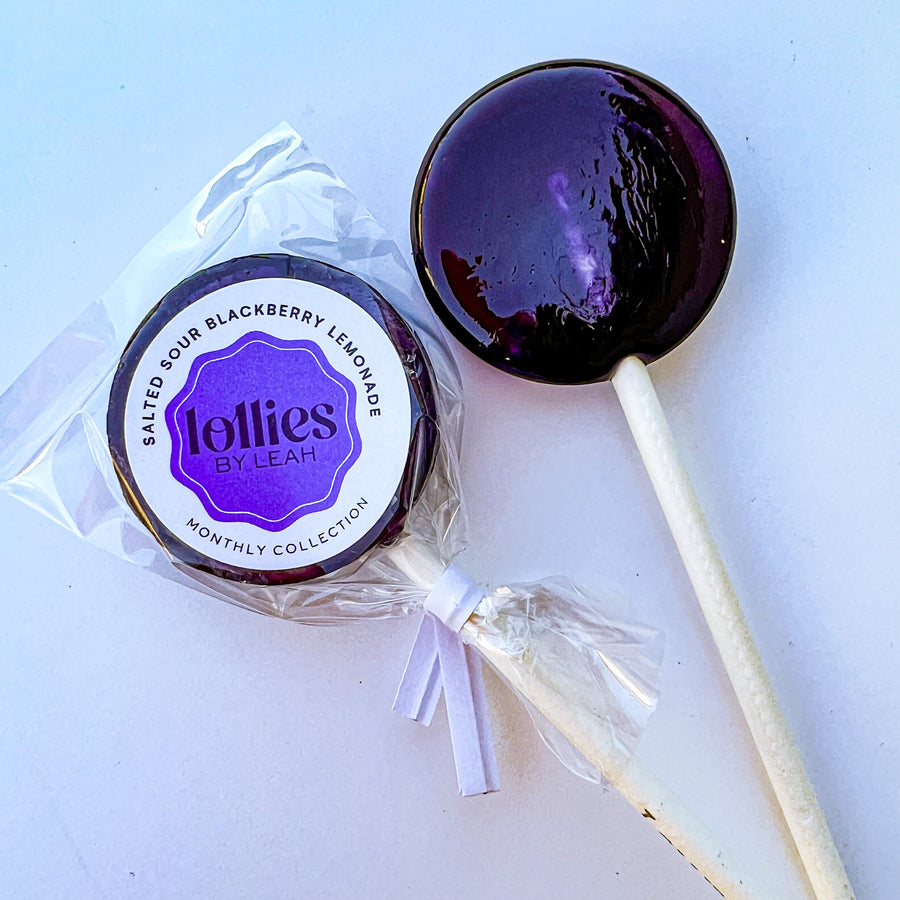 Sour Salted Blackberry Lemonade Lollipop